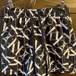 Calvin Klein Men’s Black and White Swim Shorts/Trunks